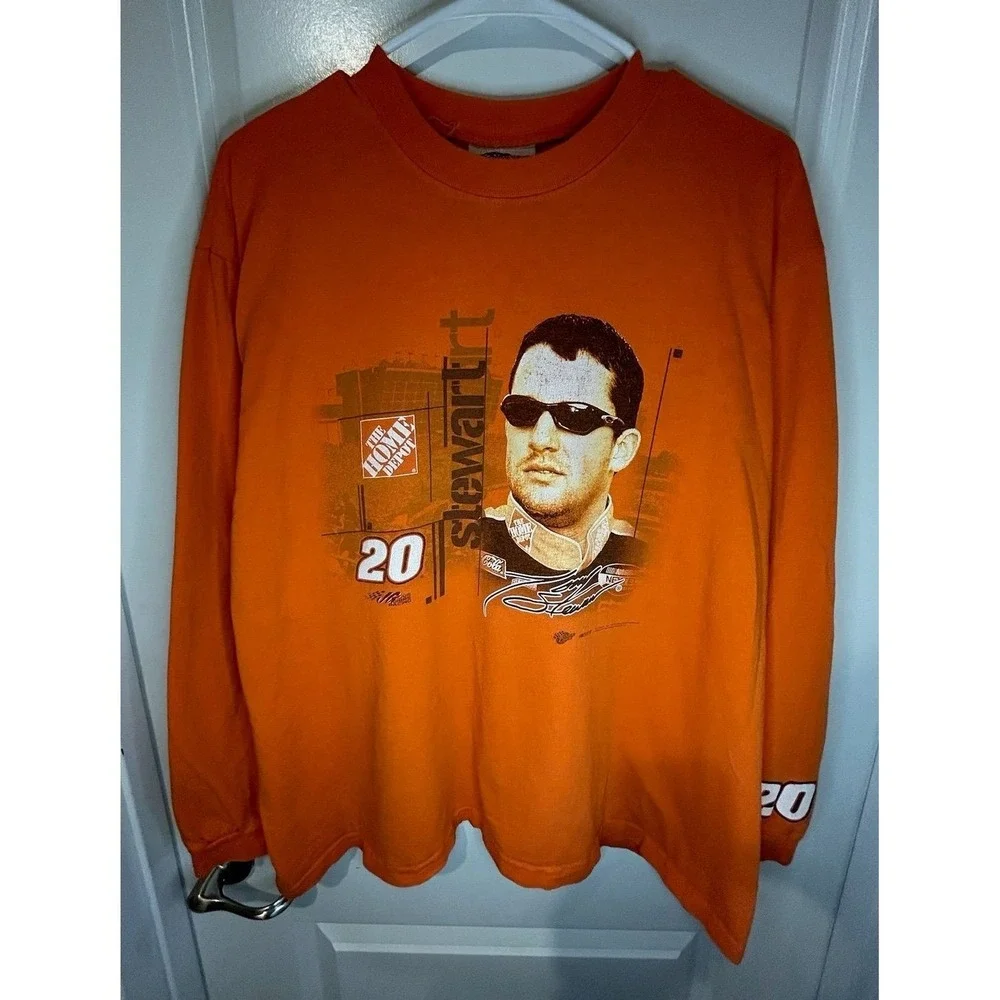Vintage Y2k‎ Nascar Tony Stewart Home Depot Long Sleeve T-Shirt